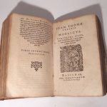 Couverture du livre Estimation du livre « rerum naturalium doctrina methodica / post secundam editionem denuo copiosissime adaucta, & in III. Libros distincta: a Gul. Adolpho Scribonio, Marpurgensi doctore et medico. De inventione dialecticae liber, e praelectionibus Gasparis Oleviani excerptus. Continens ejus usum et institutionem in timore Domini.Ioan Thomae Freigii Mosaicus: continens historiam Ecclesiasticam, 2494 annorum, ab orbe condito usque ad Mosis mortem »