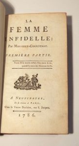 Estimation Histoire - Couverture du livre Estimation du livre « la Femme infidelle (infidèle). « Toute fille lettrée restera fille toute sa vie, quand il y aura des hommes sensés » »