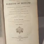 Couverture du livre Estimation du livre « correspondance complète de la Marquise du Deffand avec ses amis le Président Hénault – Montesquieu – d’Alembert – Voltaire – Horace Walpole. Classée dans l’ordre chronologique et sans suppressions, augmentée des lettres inédite au Chevalier de l’Isle. Précédée d’une « Histoire de sa vie, de son salon, de ses amis », suivie de ses oeuvres diverses et éclairée de nombreuses notes »