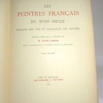 Couverture du livre Estimation du livre « les Peintres français du XVIIIe siècle. Histoire des vies et catalogue des oeuvres. Ouvrage publié sous la direction de M. Louis Dimier avec la collaboration de nombreux savants et spécialistes. »