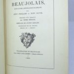Couverture du livre Estimation du livre « le Pays et le vin Beaujolais, suivi d’une anthologie bachique. Précédé d’un souvenir par Henri Béraud »