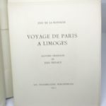 Couverture du livre Estimation du livre « voyage de Paris à Limoges »