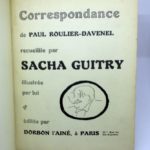 Couverture du livre Estimation du livre « correspondance de Paul Roulier-Davenel recueillie par Sacha Guitry et illustré par lui »