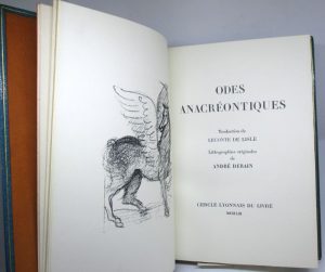 Estimation Livre illustré - Couverture du livre Estimation du livre « odes anacréontiques »