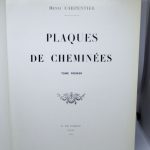 Couverture du livre Estimation du livre « plaques de cheminées. Tome premier »