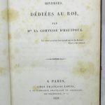 Couverture du livre Estimation du livre « poésies diverses, dédiées au Roi »