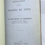 Couverture du livre Estimation du livre « généalogie de la Maison de Séris »