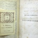 Couverture du livre Estimation du livre « oeuvres complètes de Paul-Louis Courier, précédées d’un essai sur sa vie et ses écrits, par Armand Carrel »