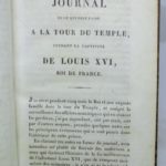 Couverture du livre Estimation du livre « journal de Cléry, suivi des dernières heures de Louis Seize, par M. Edgeworth de Firmont, du récit des événements arrivés au Temple, par Mme Royale, fille du roi, et d’éclaircissements historiques tirés de divers mémoires du temps »