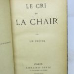 Couverture du livre Estimation du livre « le Cri de la chair par un prêtre »