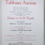 Couverture du livre Estimation du livre « catalogue des tableaux anciens (…), dessins par G.-B. Tiepolo. Composant la collection de Son Excellence feu le Prince Alexis Orloff »