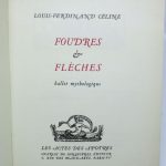 Couverture du livre Estimation du livre « foudres & flèches. Ballet mythologique de Louis-Ferdinand Céline »