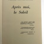 Couverture du livre Estimation du livre « après moi, le Soleil »