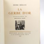 Couverture du livre Estimation du livre « la Gerbe d’or »