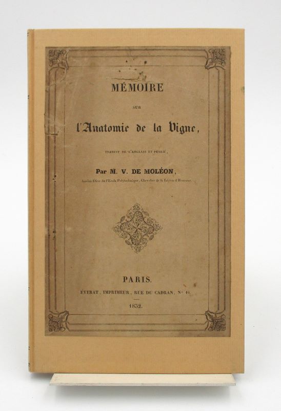 Couverture du livre Estimation du livre « anatomie de la vigne »