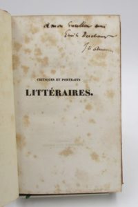 Estimation Edition originale - Couverture du livre Estimation du livre « critiques et portraits littéraires »