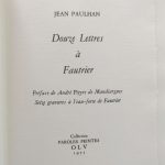 Couverture du livre Estimation du livre « douze lettres à Fautrier »