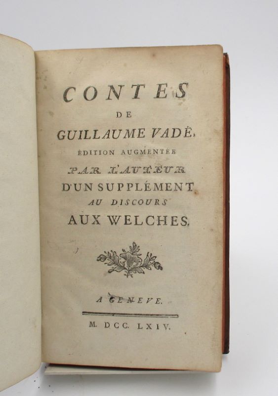 Couverture du livre Estimation du livre « contes de Guillaume Vadé. Edition augmentée par l’auteur d’un supplément au discours aux Welches »