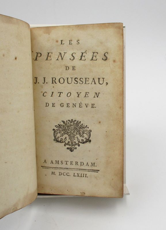 Couverture du livre Estimation du livre « les Pensées de J. J. Rousseau Citoyen de Genève »