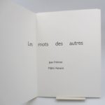 Couverture du livre Estimation du livre « les mots des autres »