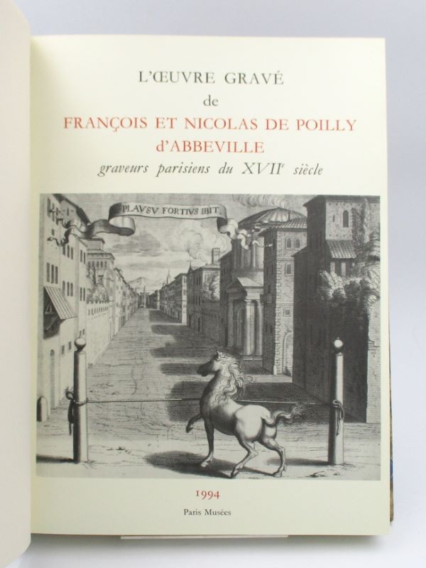 Couverture du livre Estimation du livre « l’Oeuvre gravé de François et Nicolas de Poilly d’Abbeville graveurs parisiens du XVIIe siècle »