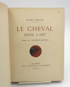 Estimation Beaux-Arts - Couverture du livre Estimation du livre « le Cheval dans l’Art »