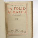 Couverture du livre Estimation du livre « la Folie-Almayer »