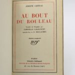 Couverture du livre Estimation du livre « au bout du rouleau . Trad. G. d’HARCOURT. Introduction par G. JEAN-AUBRY »