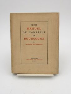 Estimation Arts de vivre – Gastronomie - Couverture du livre Estimation du livre « petit manuel de l’amateur de Bourgogne »