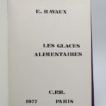 Couverture du livre Estimation du livre « les Glaces alimentaires [Manuscrit] »