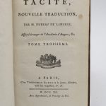 Couverture du livre Estimation du livre « tacite, nouvelle traduction »