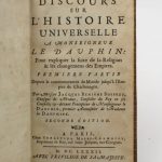 Couverture du livre Estimation du livre « discours sur l’Histoire universelle à Monseigneur le Dauphin: pour expliquer la suite de la Religion & les changemens des Empires »