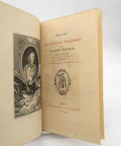 Estimation Edition originale - Couverture du livre Estimation du livre « les Éditions originales des oraisons funèbres »