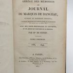 Couverture du livre Estimation du livre « abrégé des Mémoires ou Journal du marquis Dangeau »