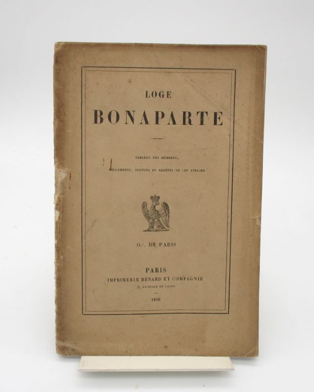 Couverture du livre Estimation du livre « loge Bonaparte. Tableau des membres, règlements, statuts et arrêtés de cet atelier »