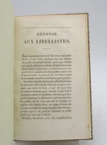 Estimation Histoire - Couverture du livre Estimation du livre « réponse aux libellistes »