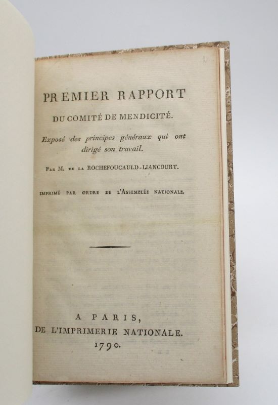 Couverture du livre Estimation du livre « premier rapport du comité de mendicité. Exposé des principes généraux qui ont dirigé son travail »