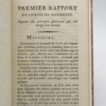 Couverture du livre Estimation du livre « premier rapport du comité de mendicité. Exposé des principes généraux qui ont dirigé son travail »