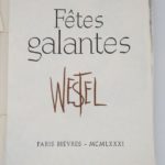 Couverture du livre Estimation du livre « fêtes galantes »