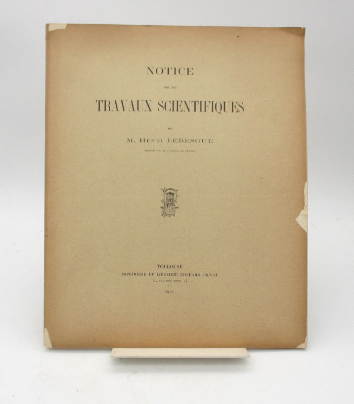 Couverture du livre Estimation du livre « notice sur les travaux scientifiques »