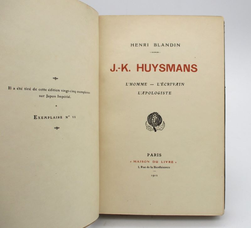 Couverture du livre Estimation du livre « j.-K. Huysmans »