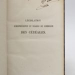 Couverture du livre Estimation du livre « législation, jurisprudence et usages du commerce des céréales »