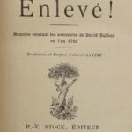 Couverture du livre Estimation du livre « enlevé ! Mémoire relatant les aventures de David Balfour en l’an 1751 »