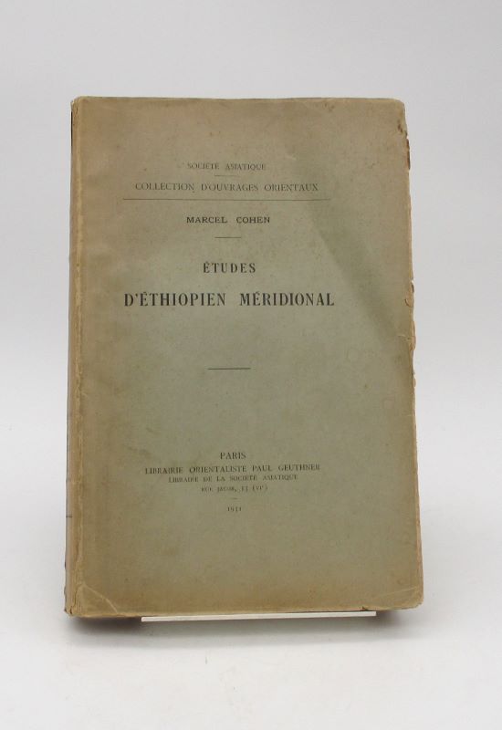 Couverture du livre Estimation du livre « Études d’éthiopien méridional »