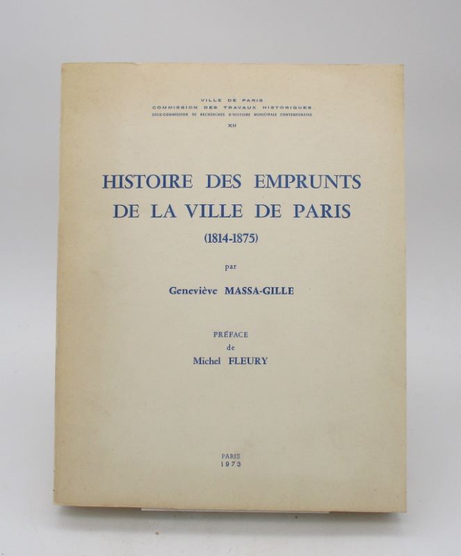 Couverture du livre Estimation du livre « histoire des emprunts de la ville de Paris (1814-1875) »