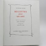 Couverture du livre Estimation du livre « recettes pour un ami »