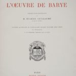 Couverture du livre Estimation du livre « l’Oeuvre de Barye »