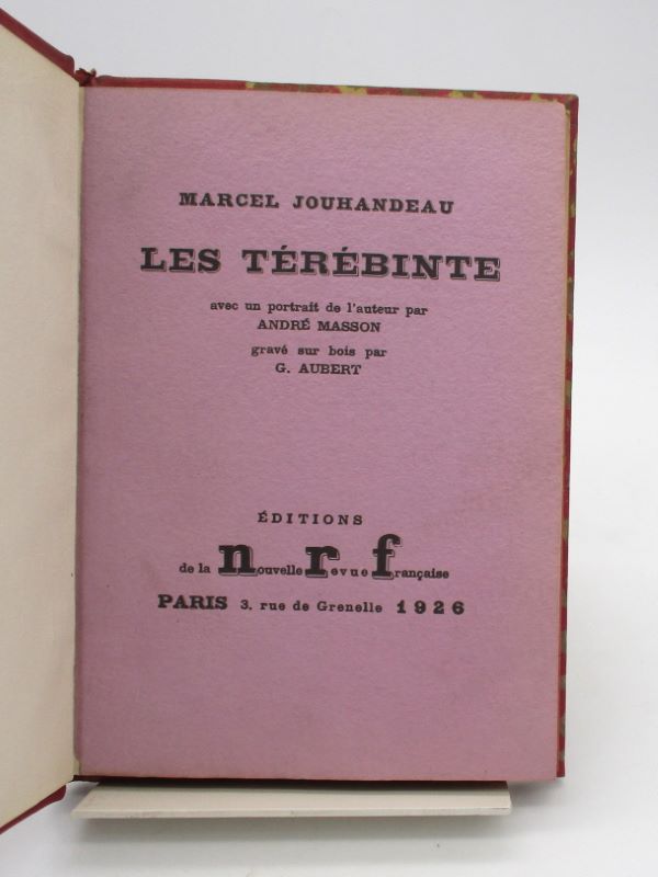 Couverture du livre Estimation du livre « les Térébinte »