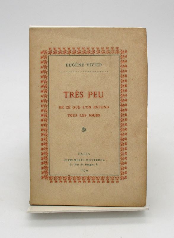 Couverture du livre Estimation du livre « très peu de que l’on entend tous les jours »