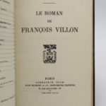 Couverture du livre Estimation du livre « le Roman de François Villon »